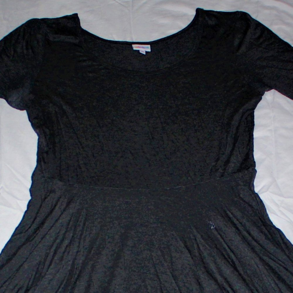 LuLaRoe Nicole Dress in Charcoal Gray